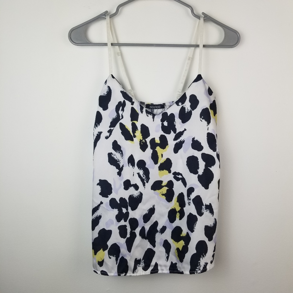 Boohoo multicolored leopard print cami tank top